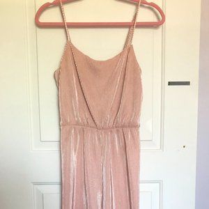 Pink ribbed jumpsuit